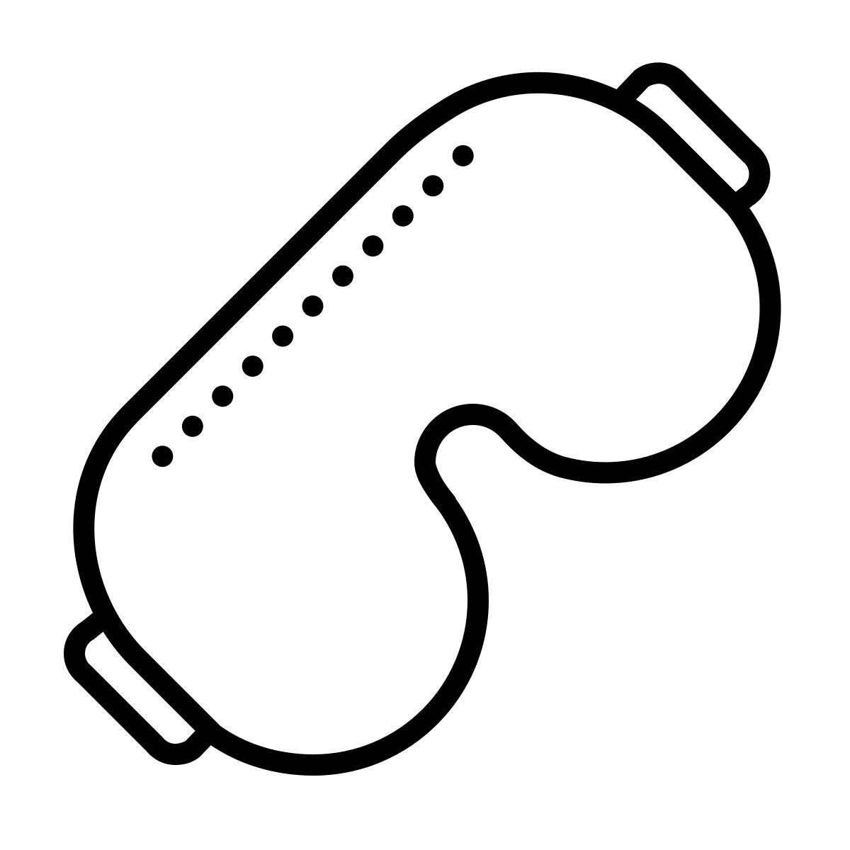 dotted style 스키 고글 icon