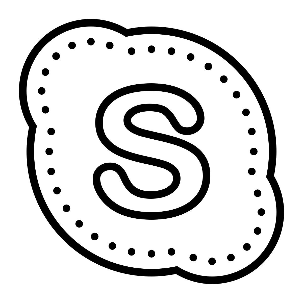 dotted style skype icon