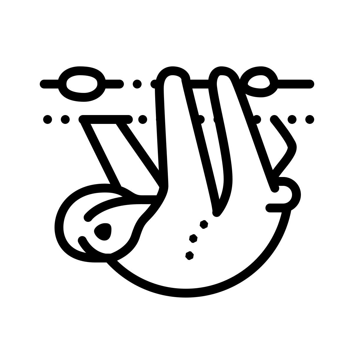 dotted style preguiça icon