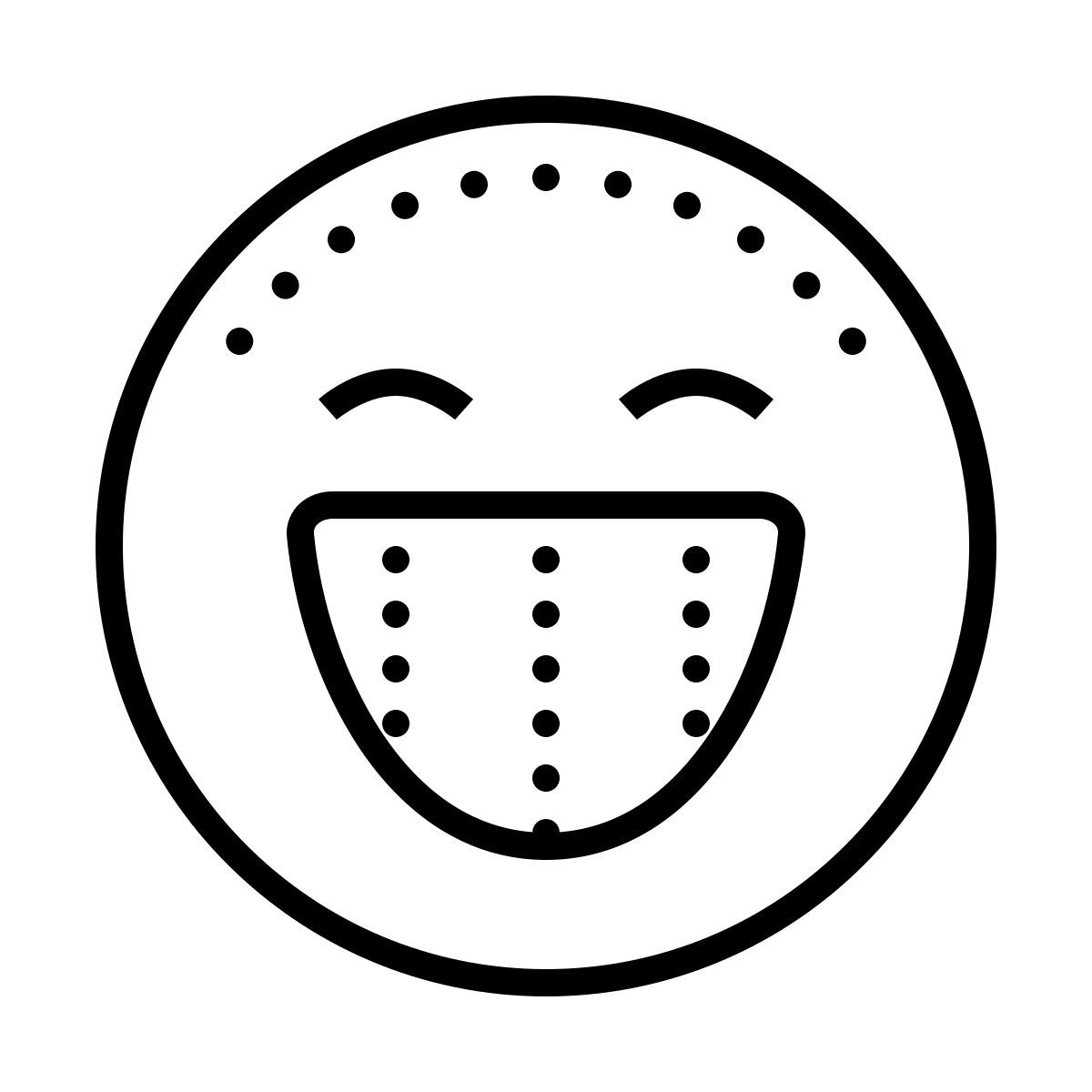 dotted style smiling icon