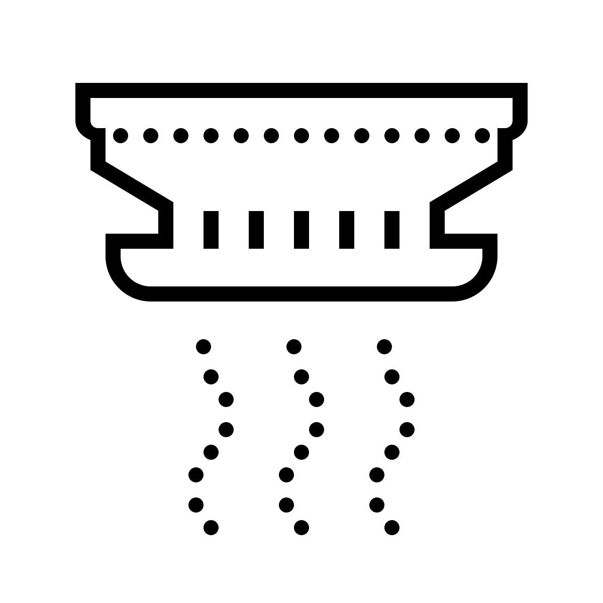 dotted style rilevatore di fumo icon