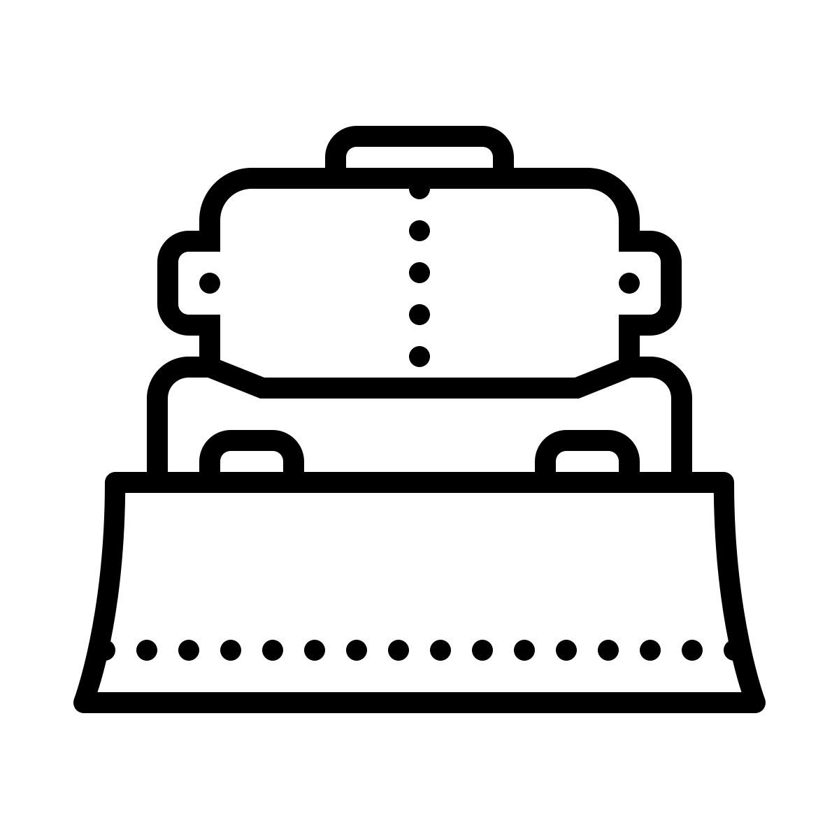 dotted style camion spazzaneve icon