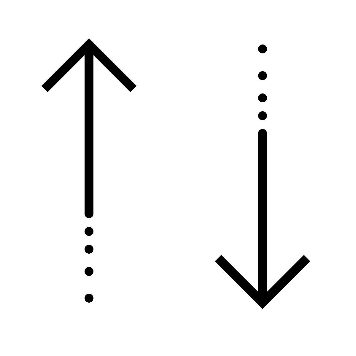 dotted style flechas de ordenar icon