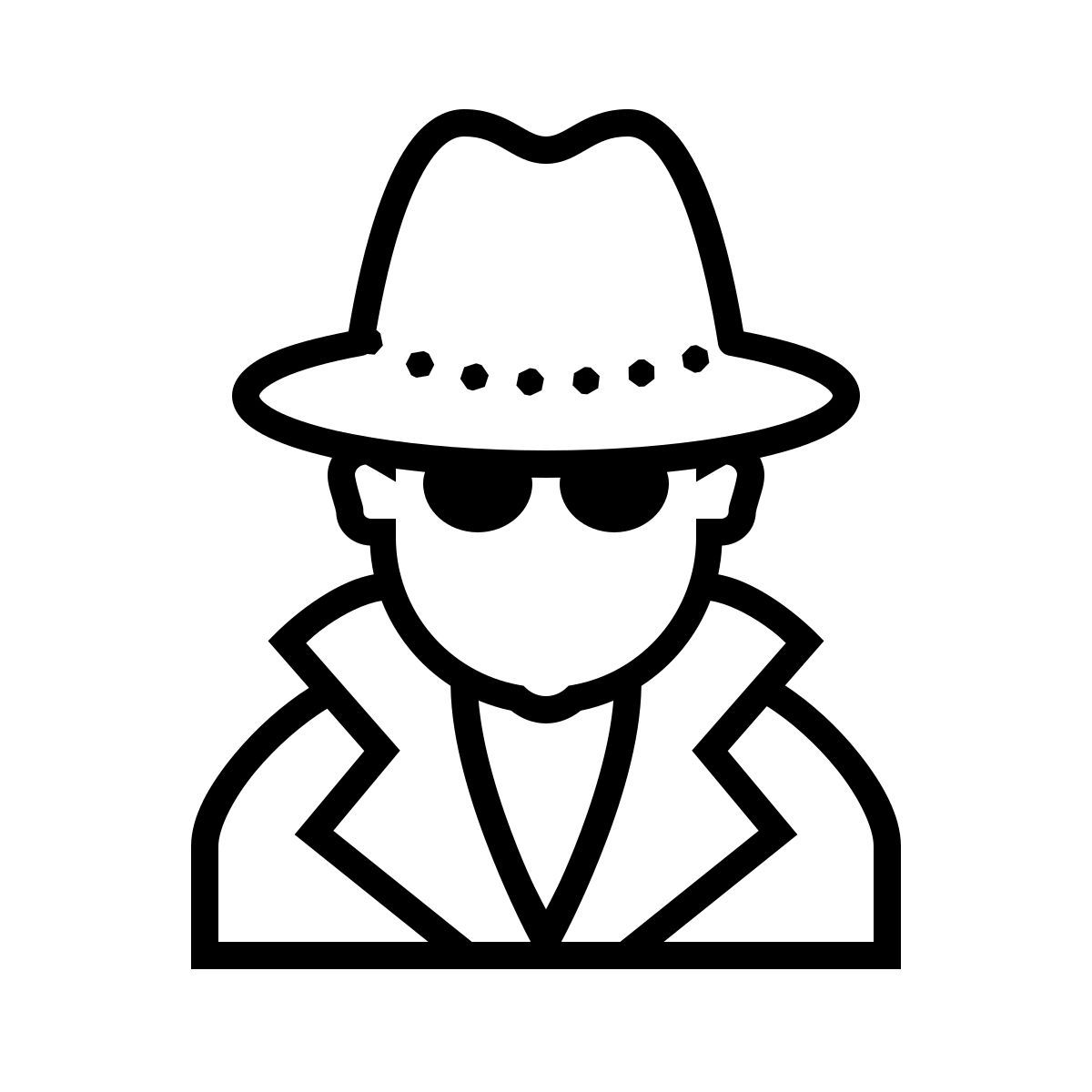 dotted style spy male icon