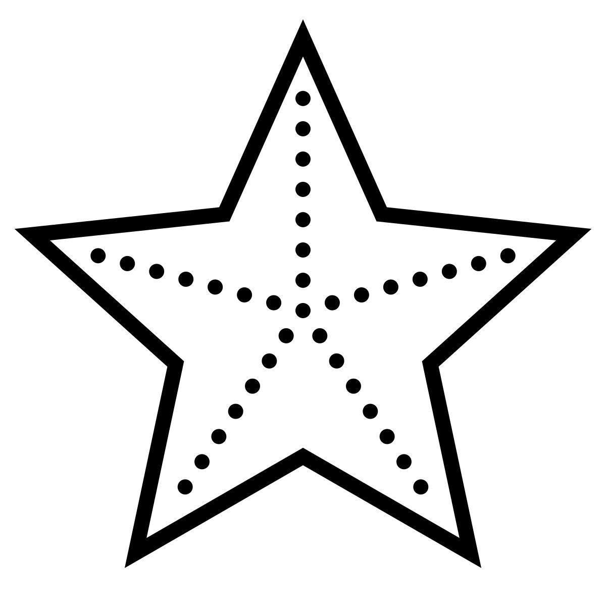 dotted style star icon