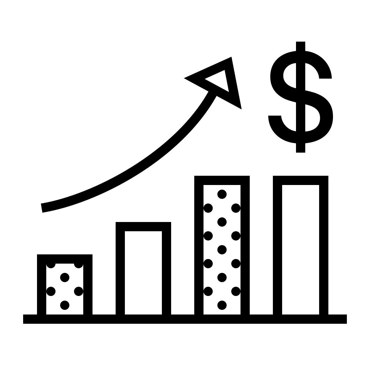 dotted style lucro icon