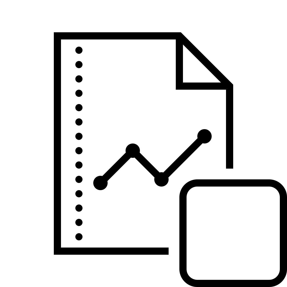 dotted style detener informe gráfico icon