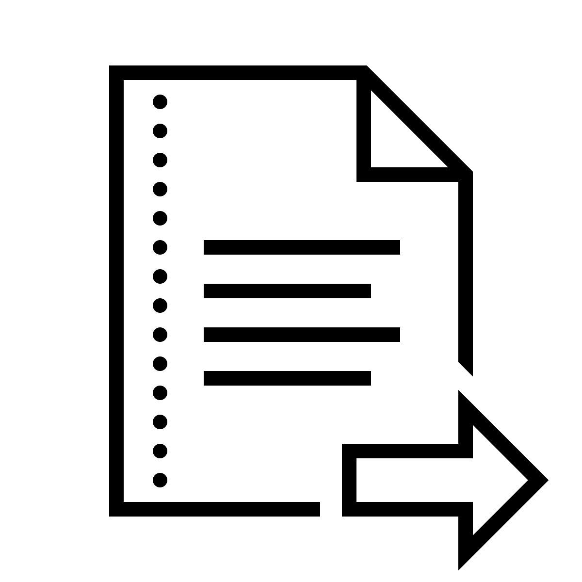 dotted style dokument senden icon