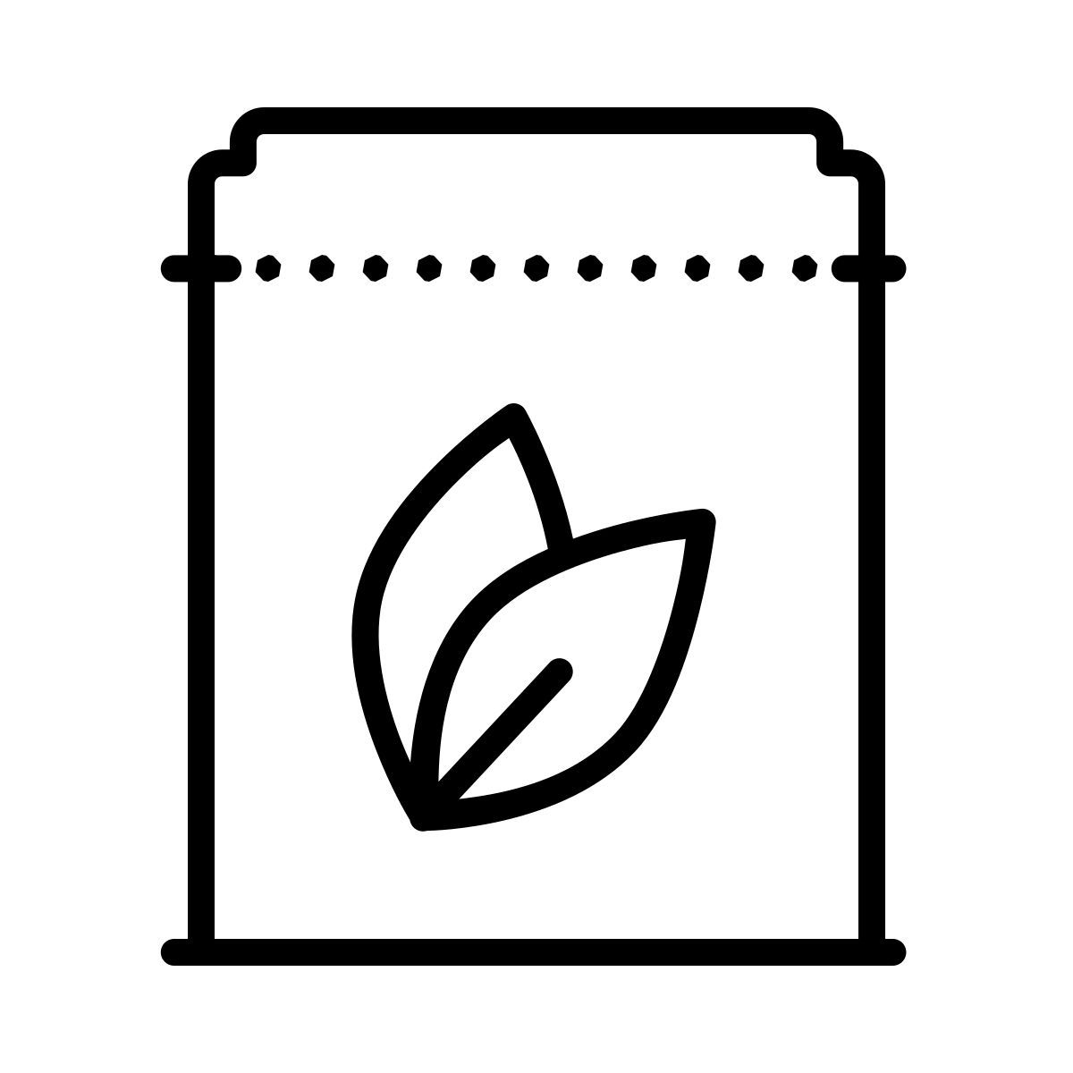 dotted style lata de té icon