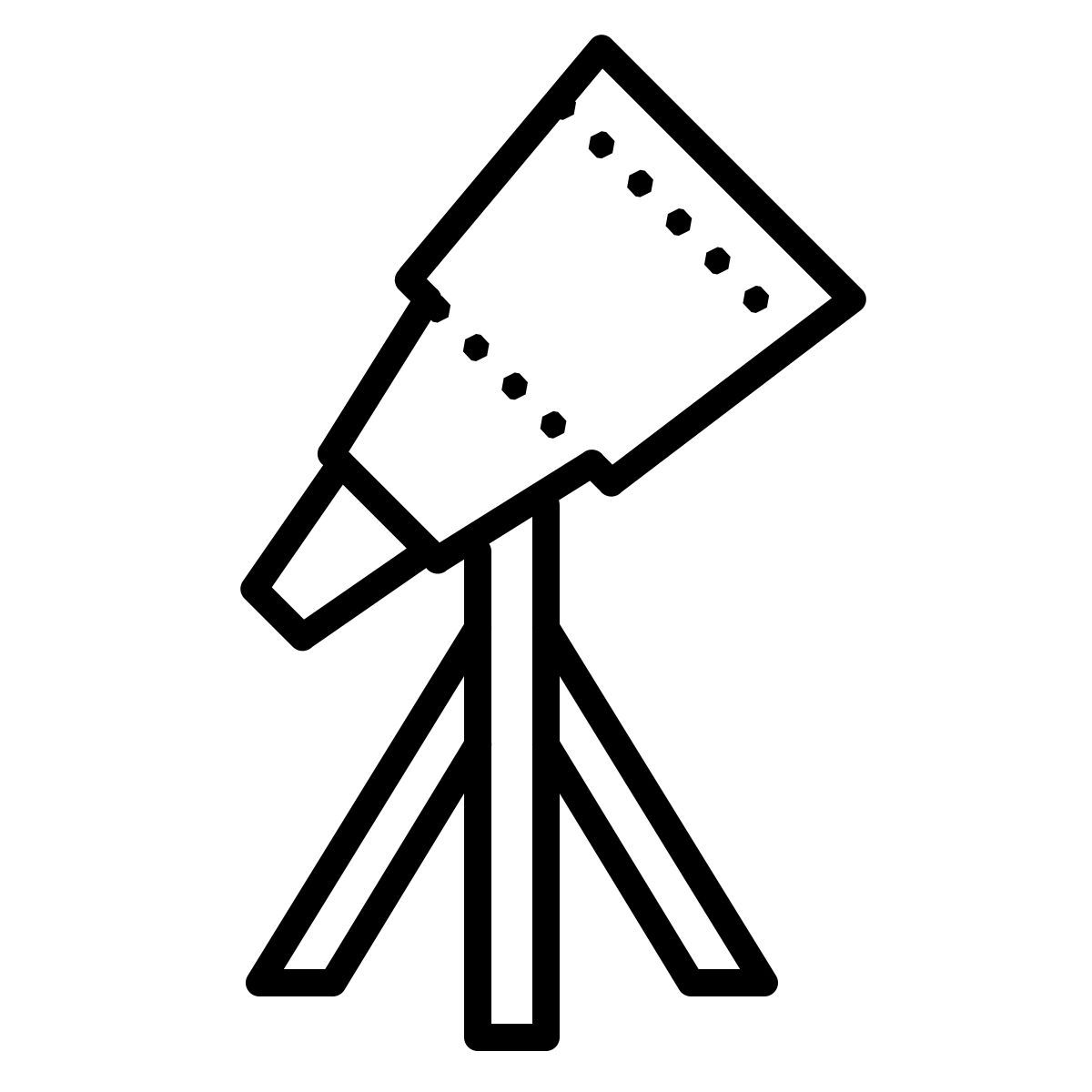 dotted style telescope icon