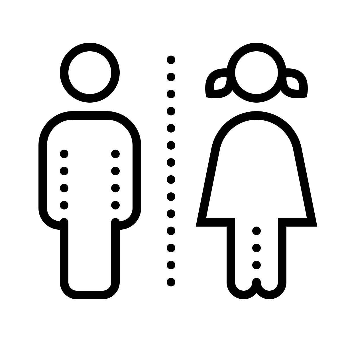 dotted style 화장실 icon