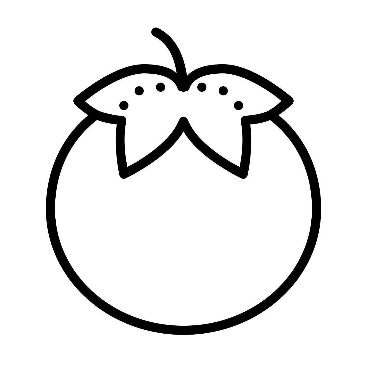 dotted style tomate icon