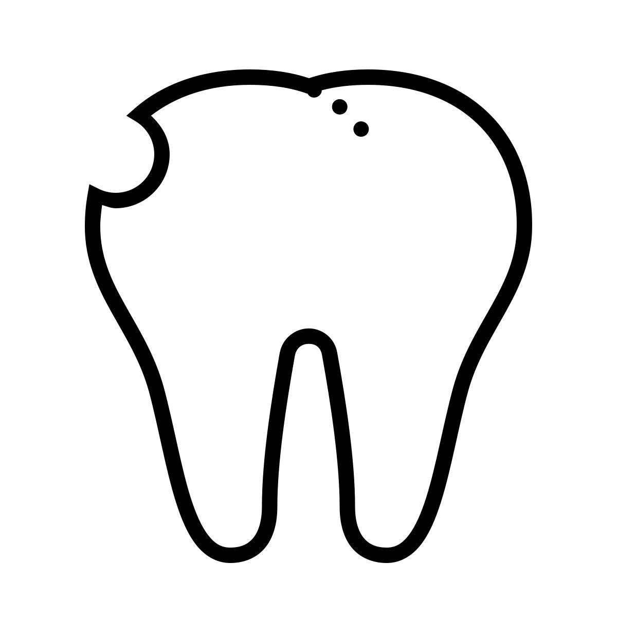 dotted style diente roto icon