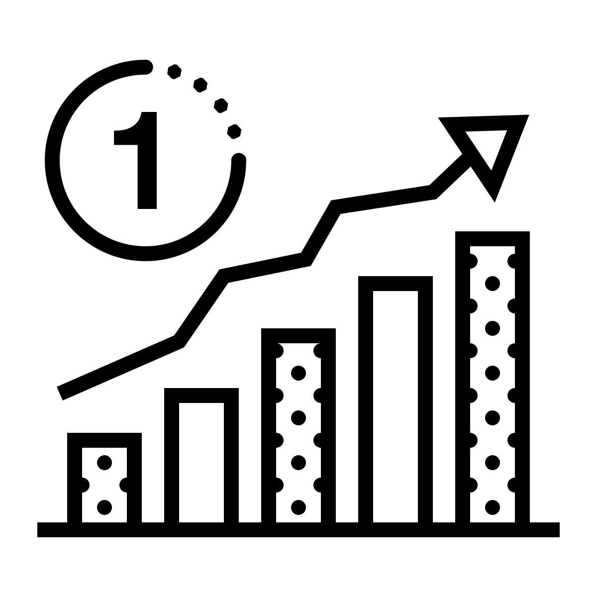 dotted style lucro icon