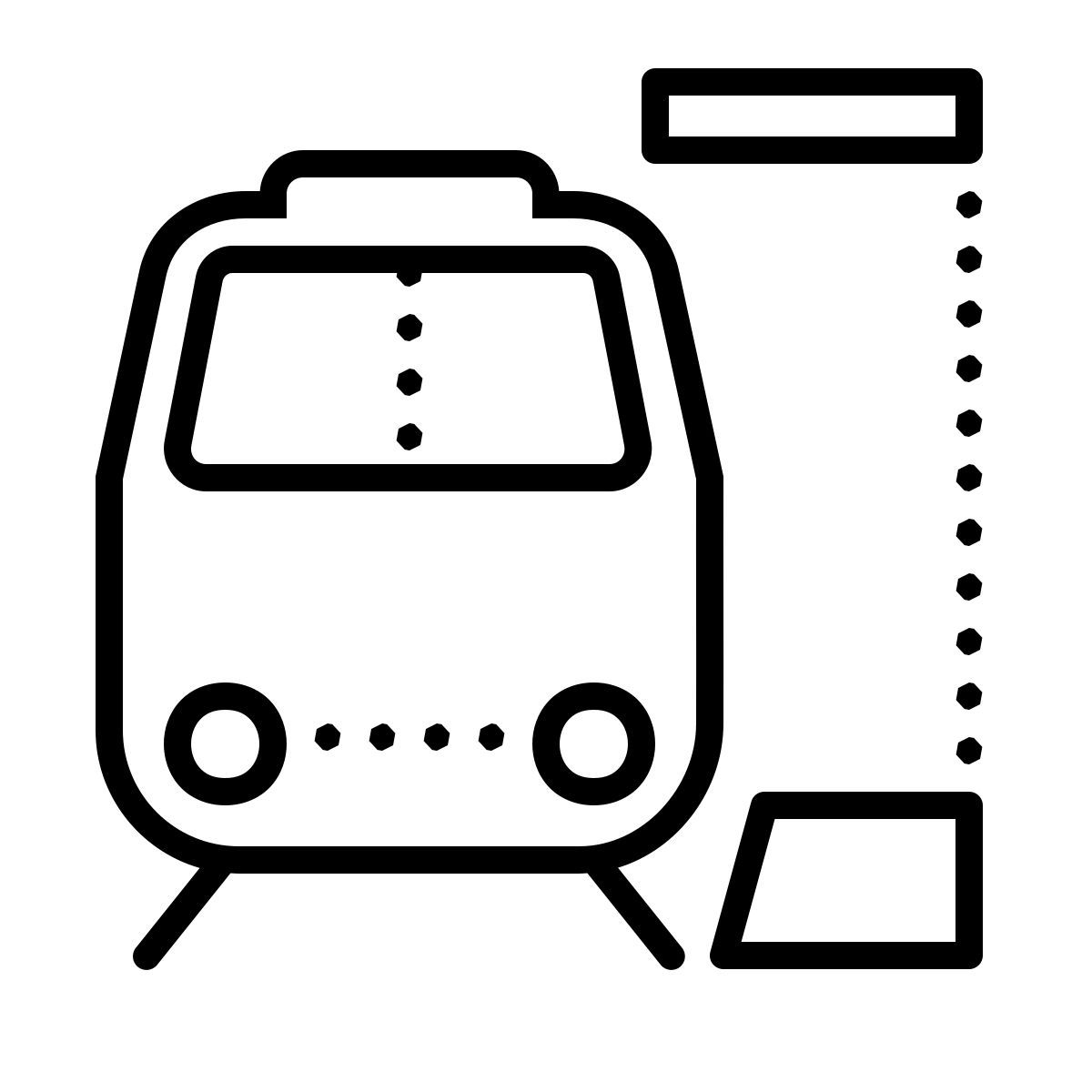dotted style train station icon
