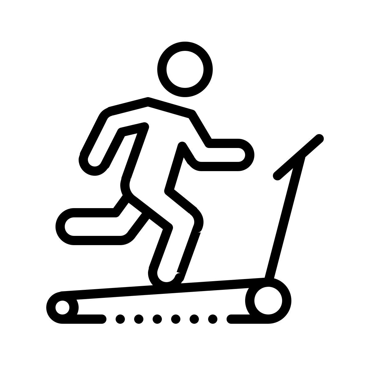 dotted style cinta de correr icon