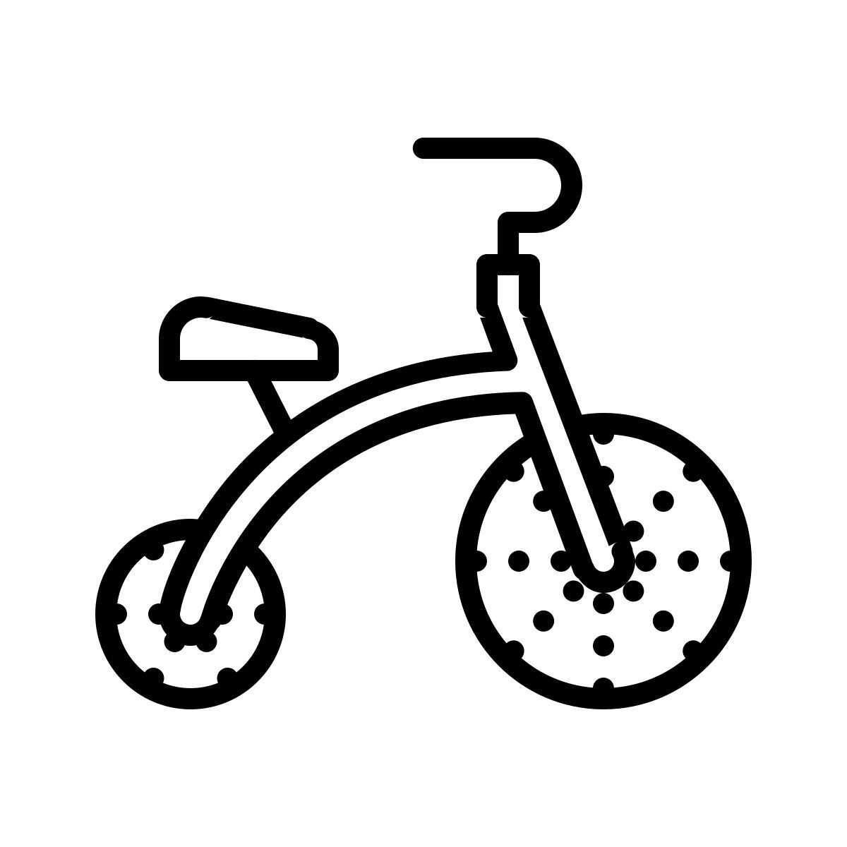 dotted style triciclo icon