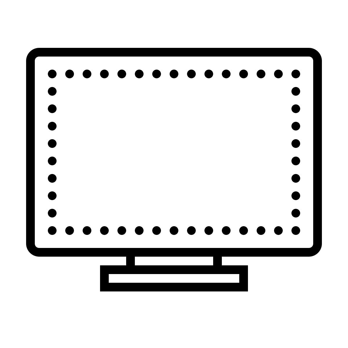 dotted style tv icon