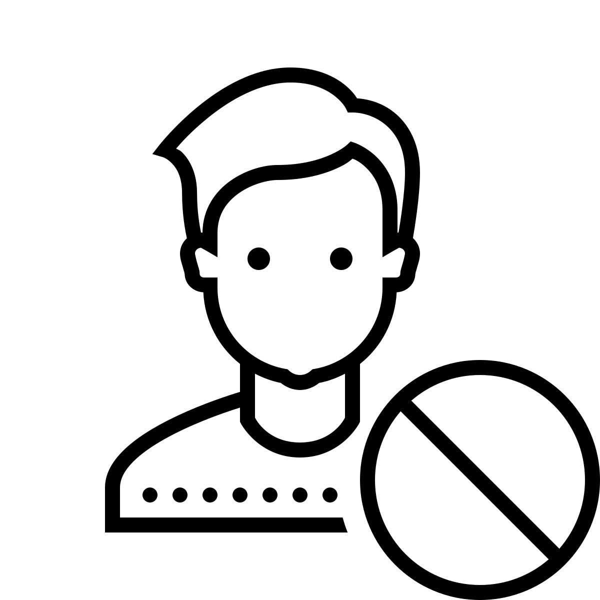 dotted style togli amicizia uomo icon