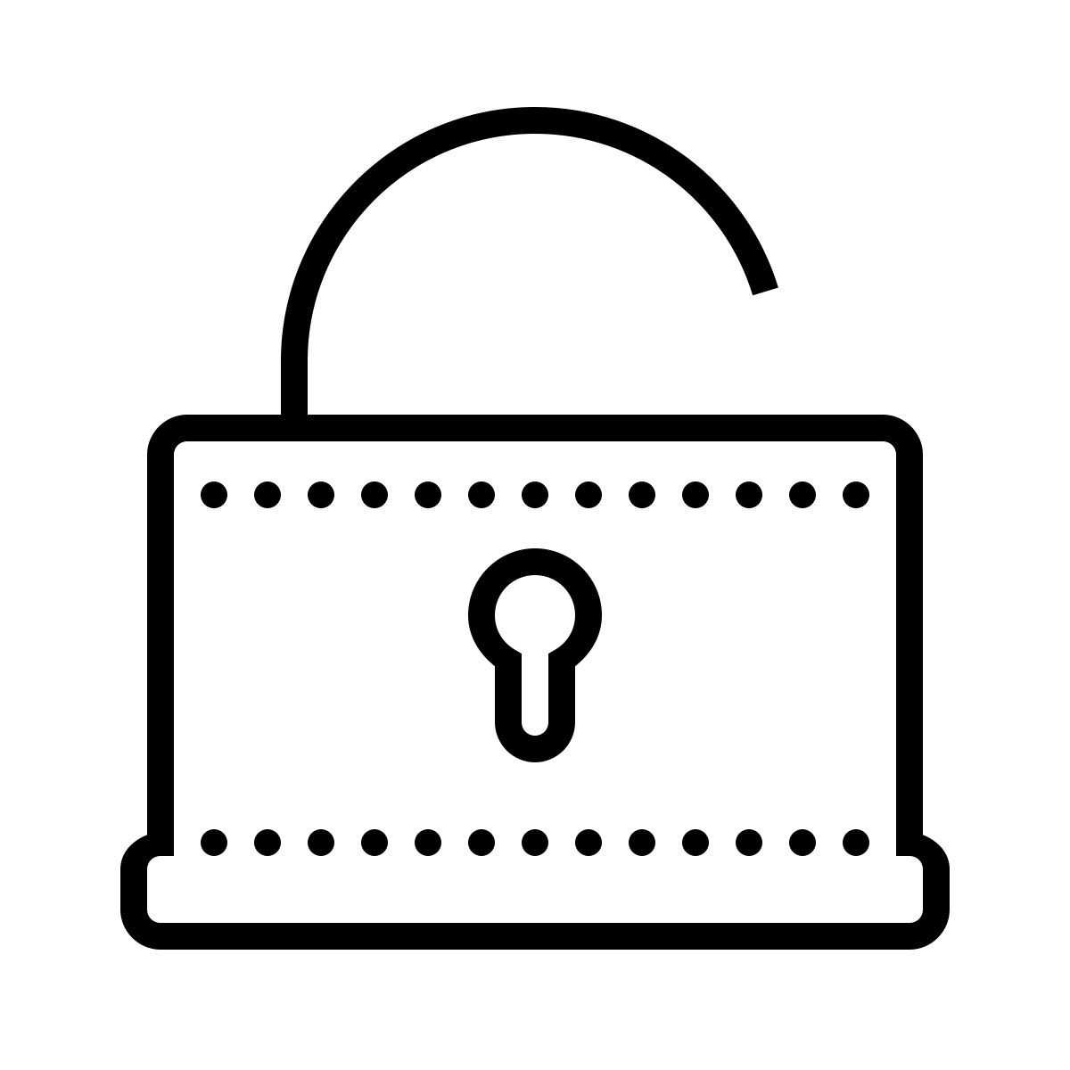 dotted style 잠금 해제 icon