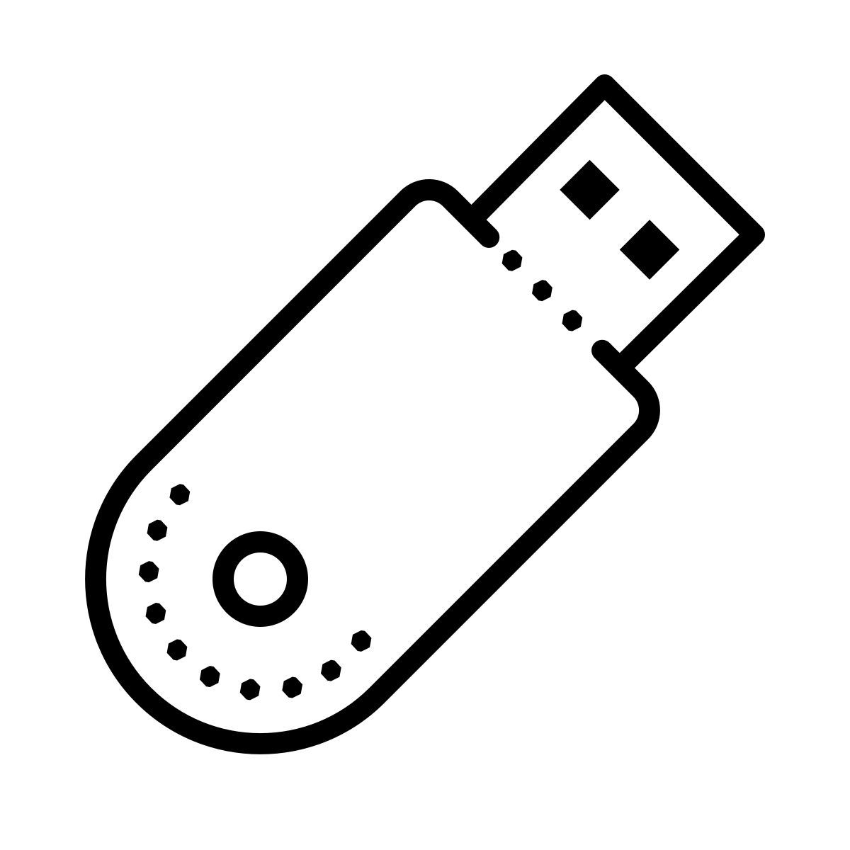 dotted style flash drive icon