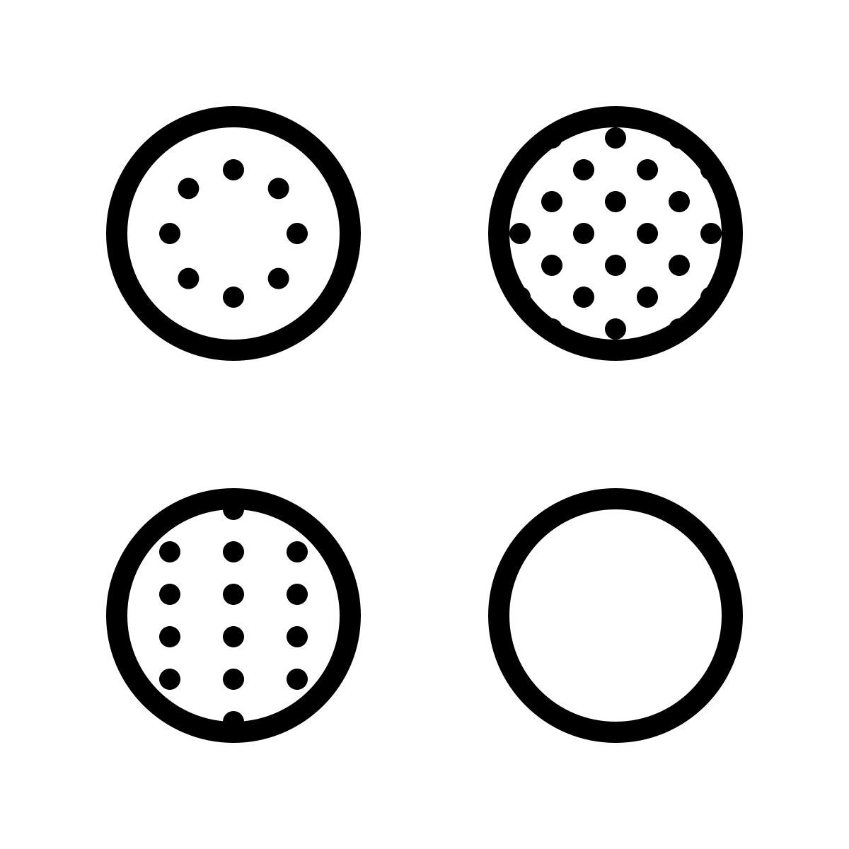 dotted style círculos icon