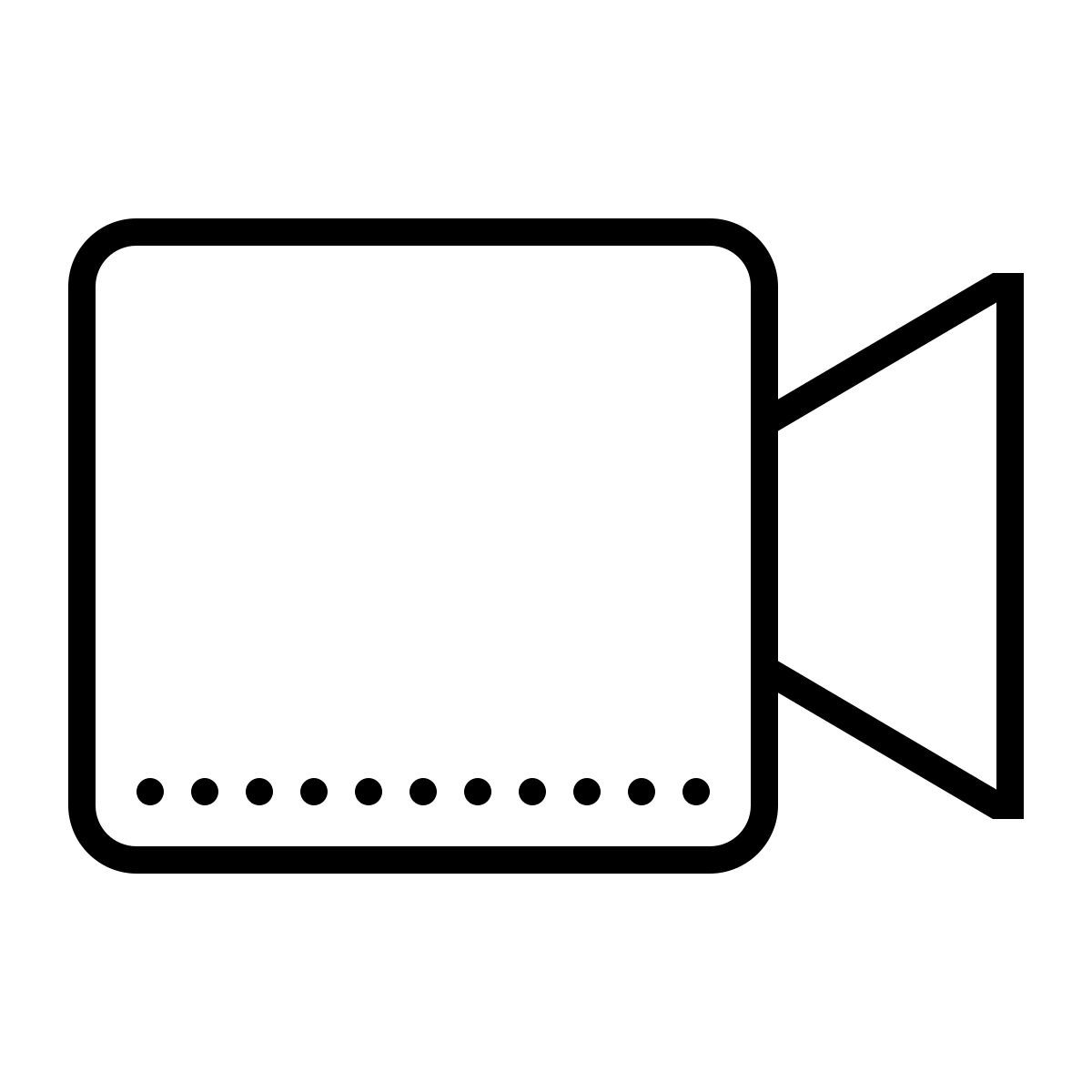 dotted style 영상 통화 icon