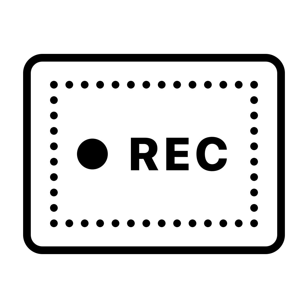 dotted style video record icon
