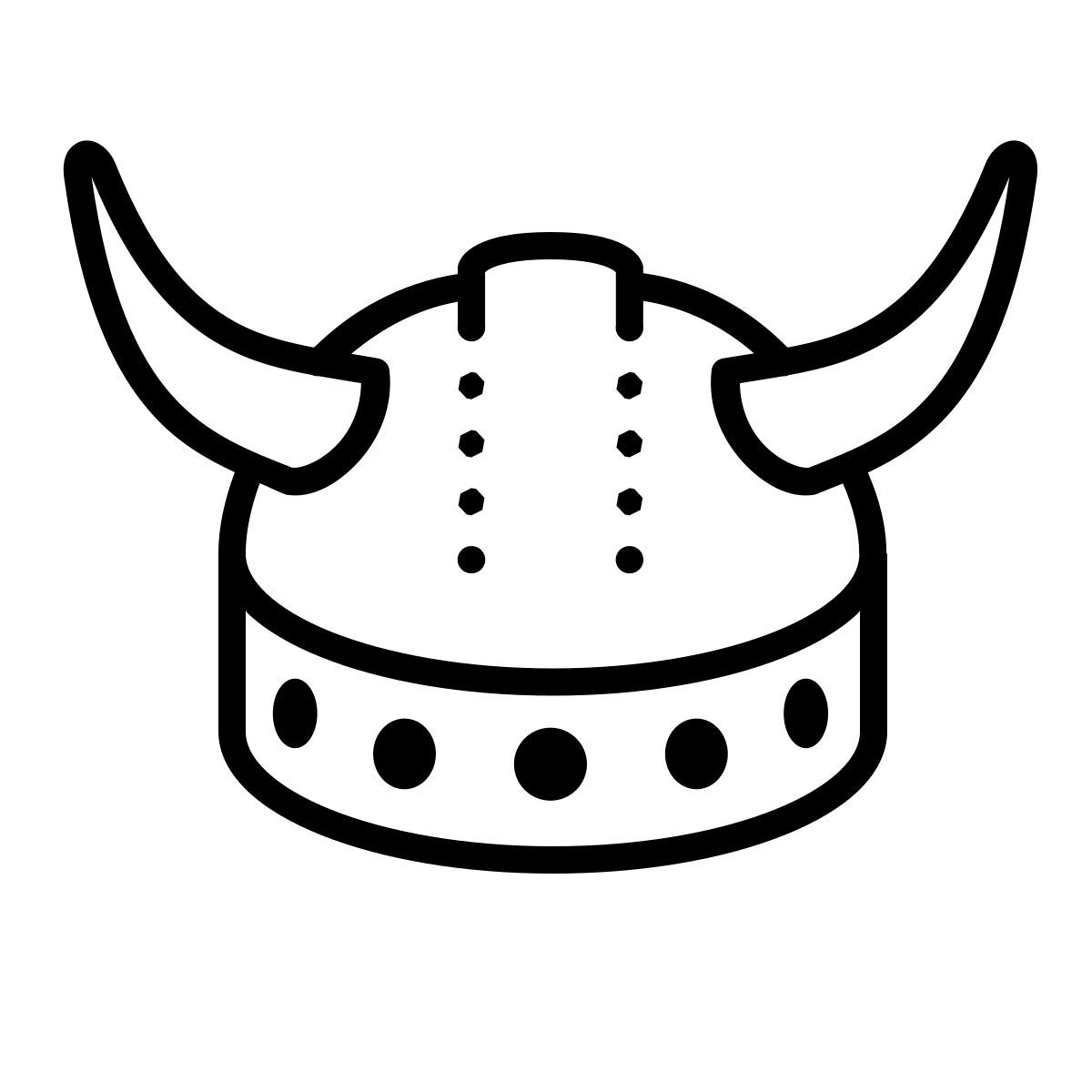 dotted style casco de vikingo icon
