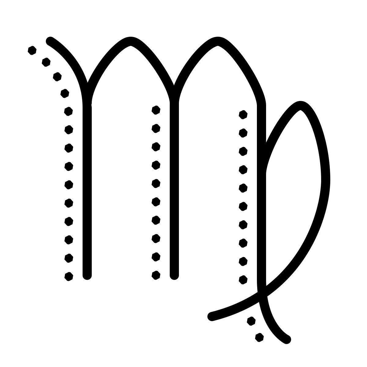 dotted style virgo icon