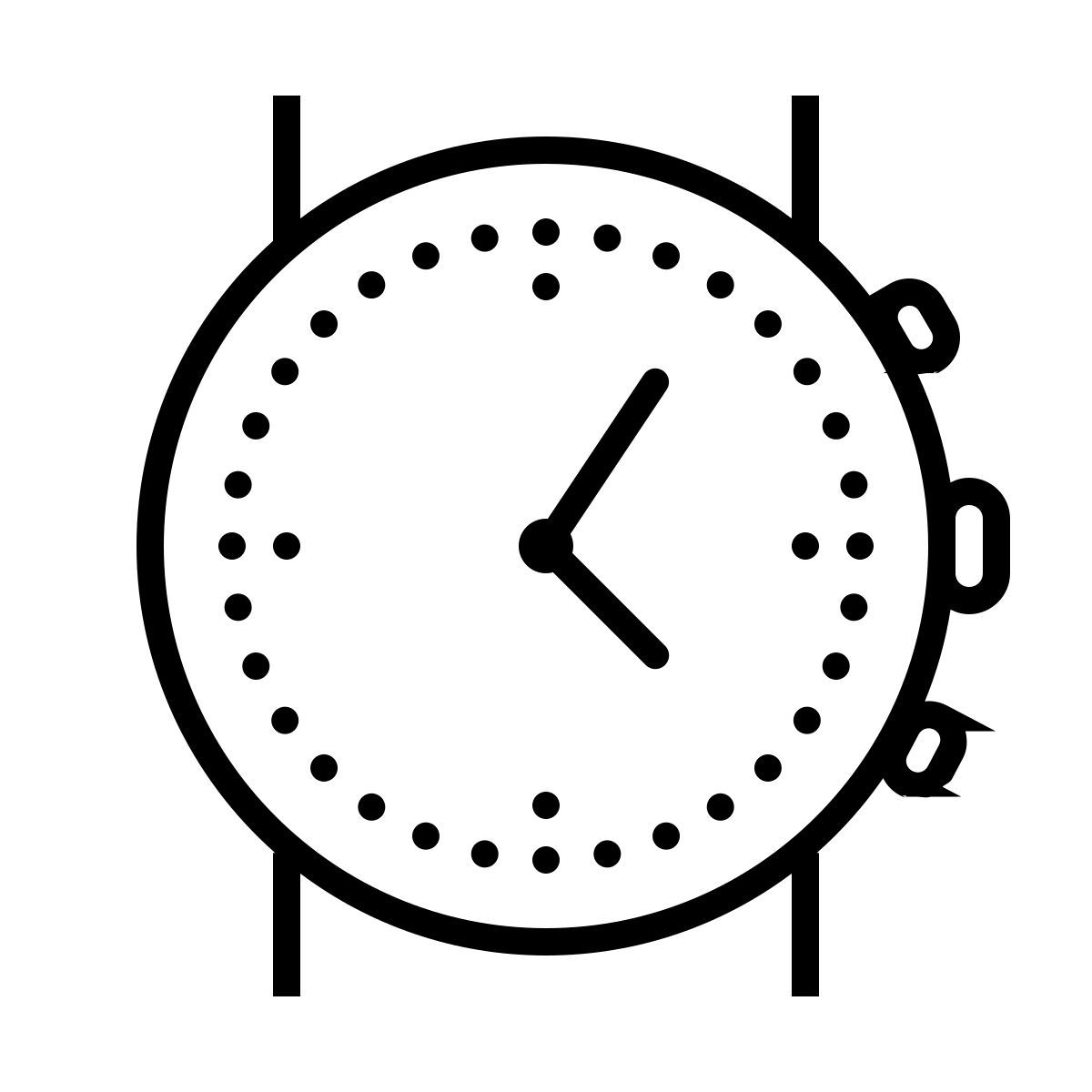 dotted style watches front view icon