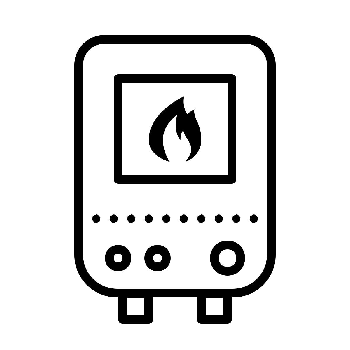 dotted style calentador de agua icon