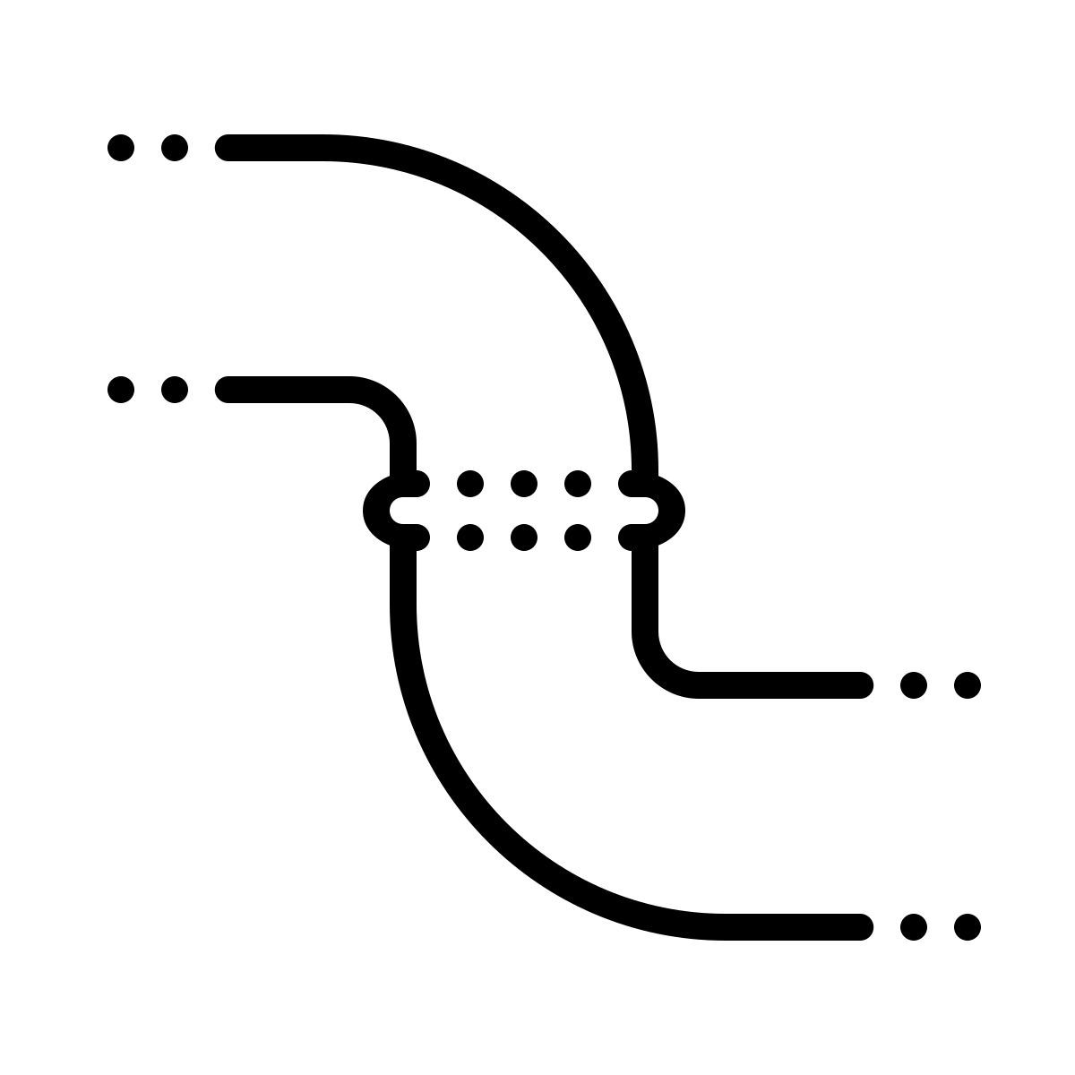 dotted style tubo dell&#39;acqua icon