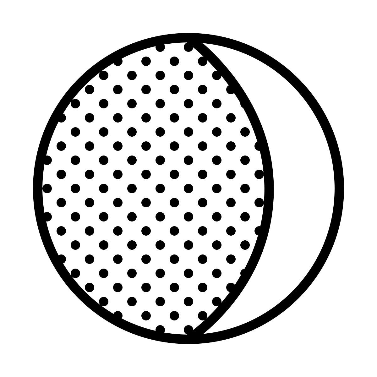 dotted style crescent icon