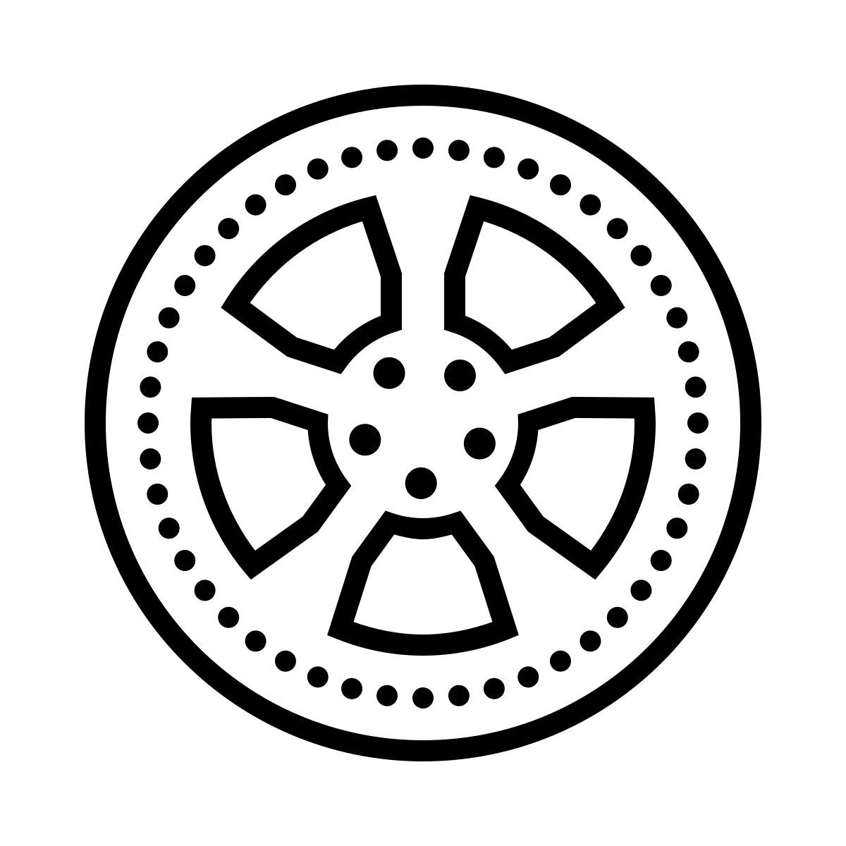 dotted style wheel icon
