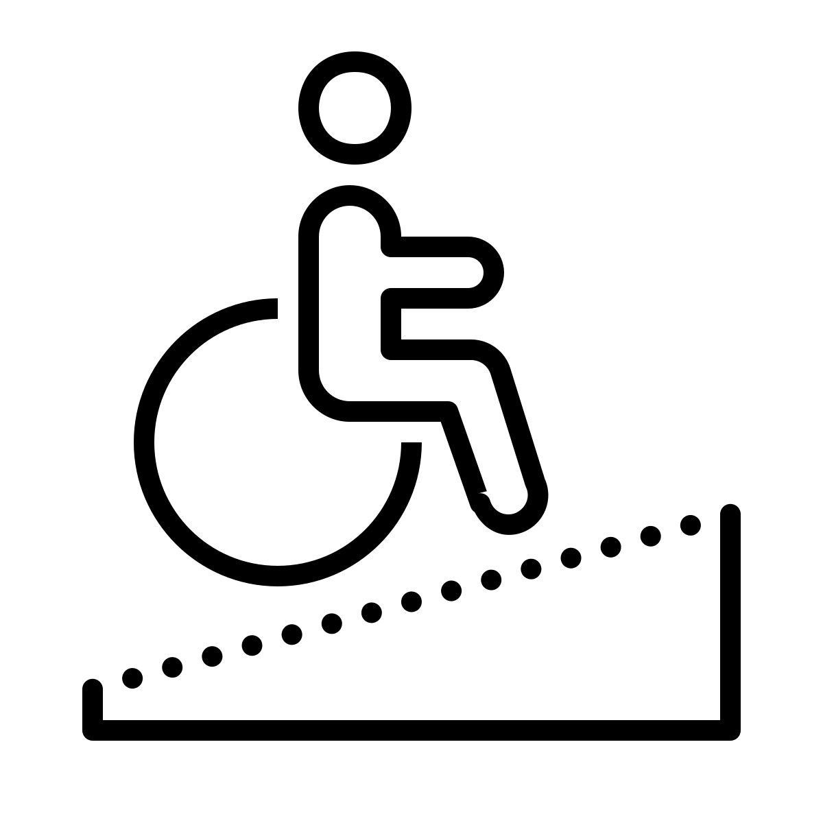 dotted style rampe pour fauteuil roulant icon