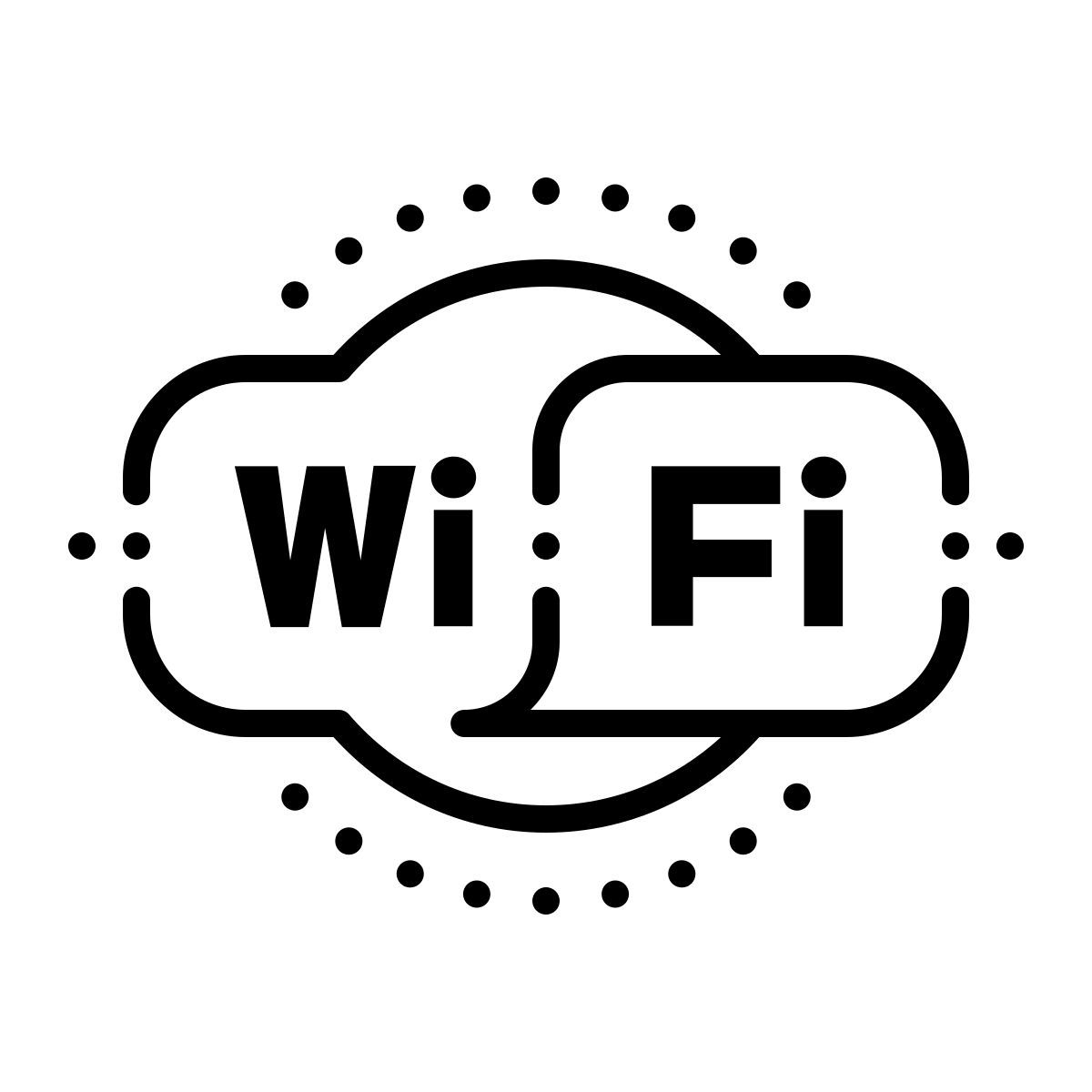 dotted style logo wi fi icon