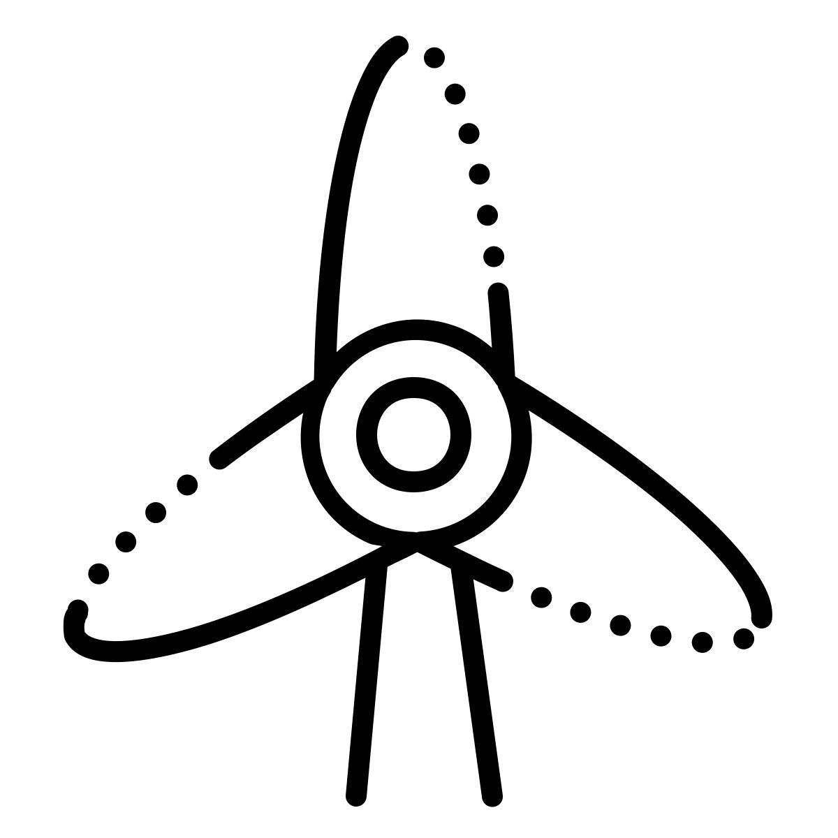 dotted style turbina eolica icon