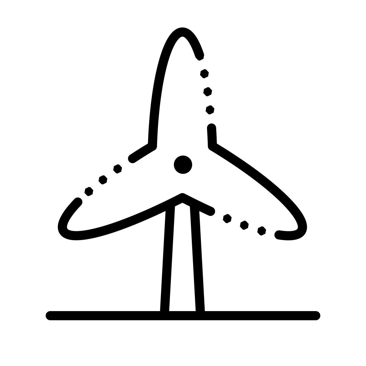 dotted style wind turbine icon