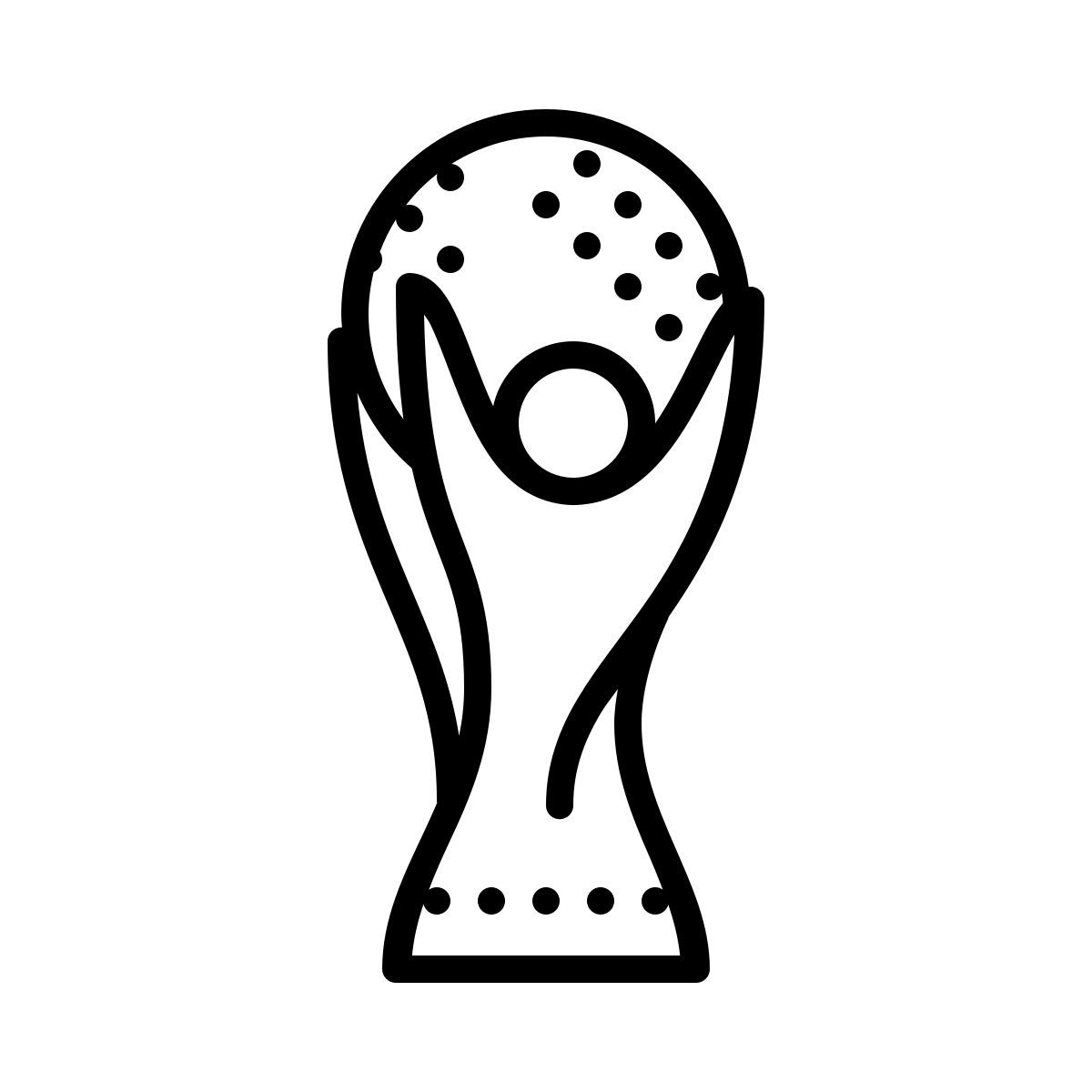 dotted style world cup icon