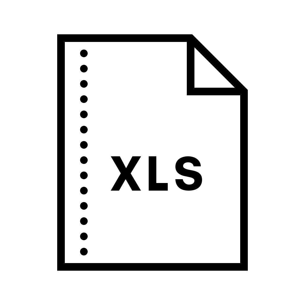 dotted style xls icon