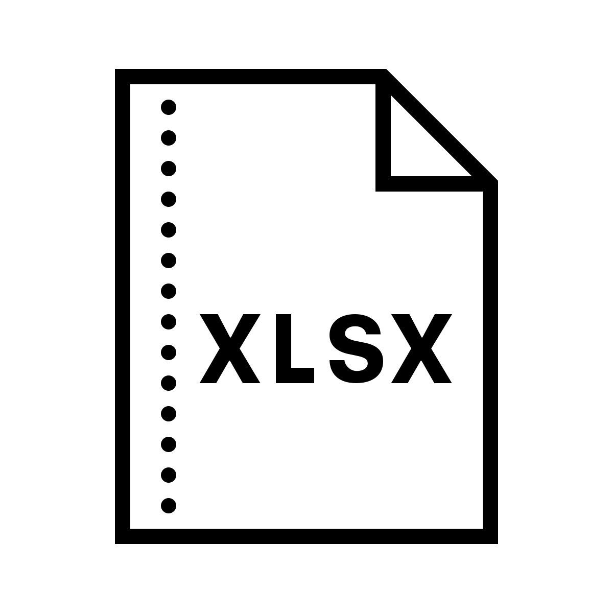dotted style xlsx icon