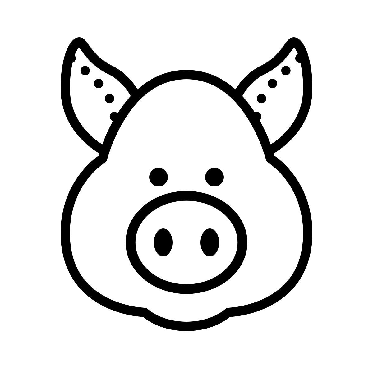 dotted style jahr des schweins icon