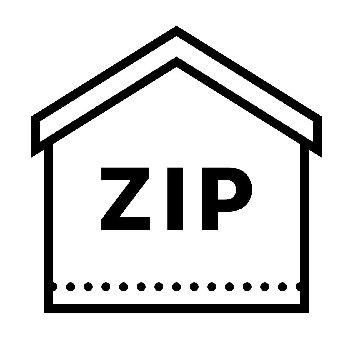 dotted style zip code icon