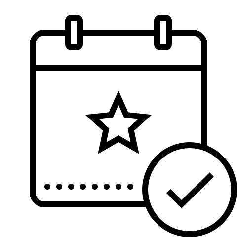 Event Accepted icon in Dotted Style