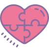 red heart puzzle icon