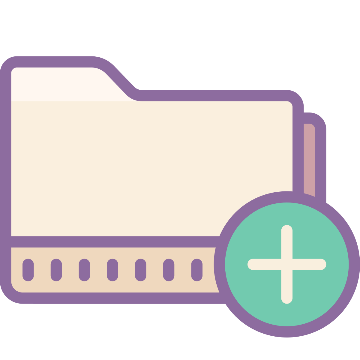 cute color style add folder  v2 icon