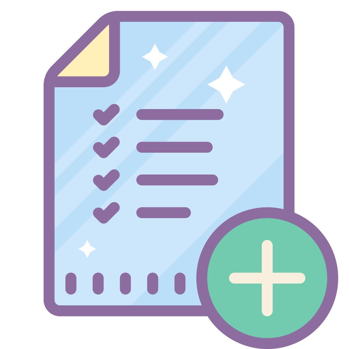 cute color style añadir lista icon