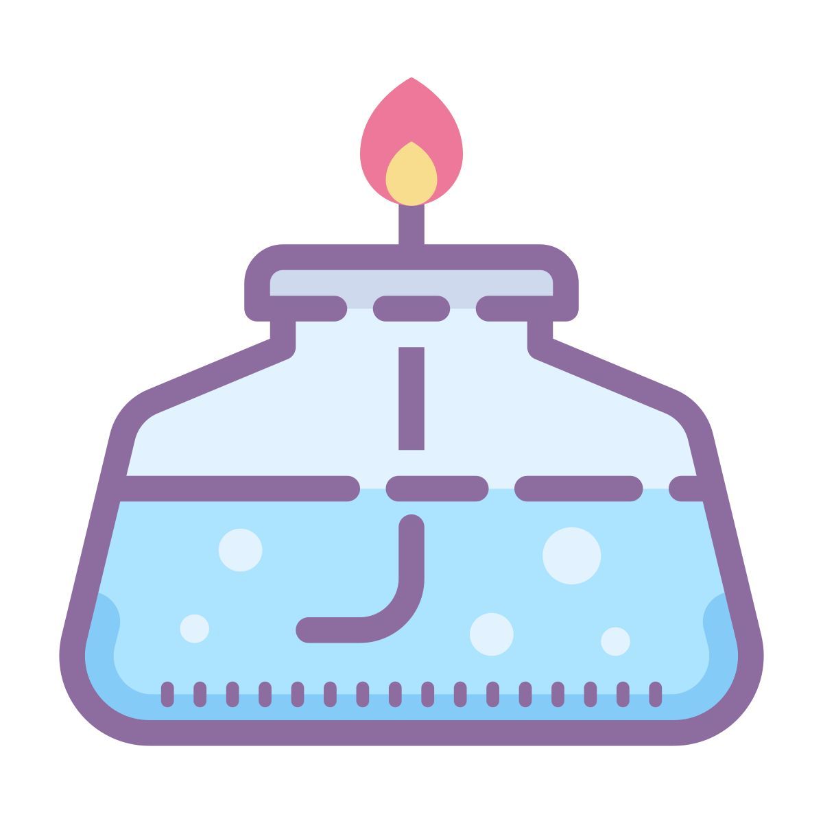 cute color style bruciatore di alcol icon