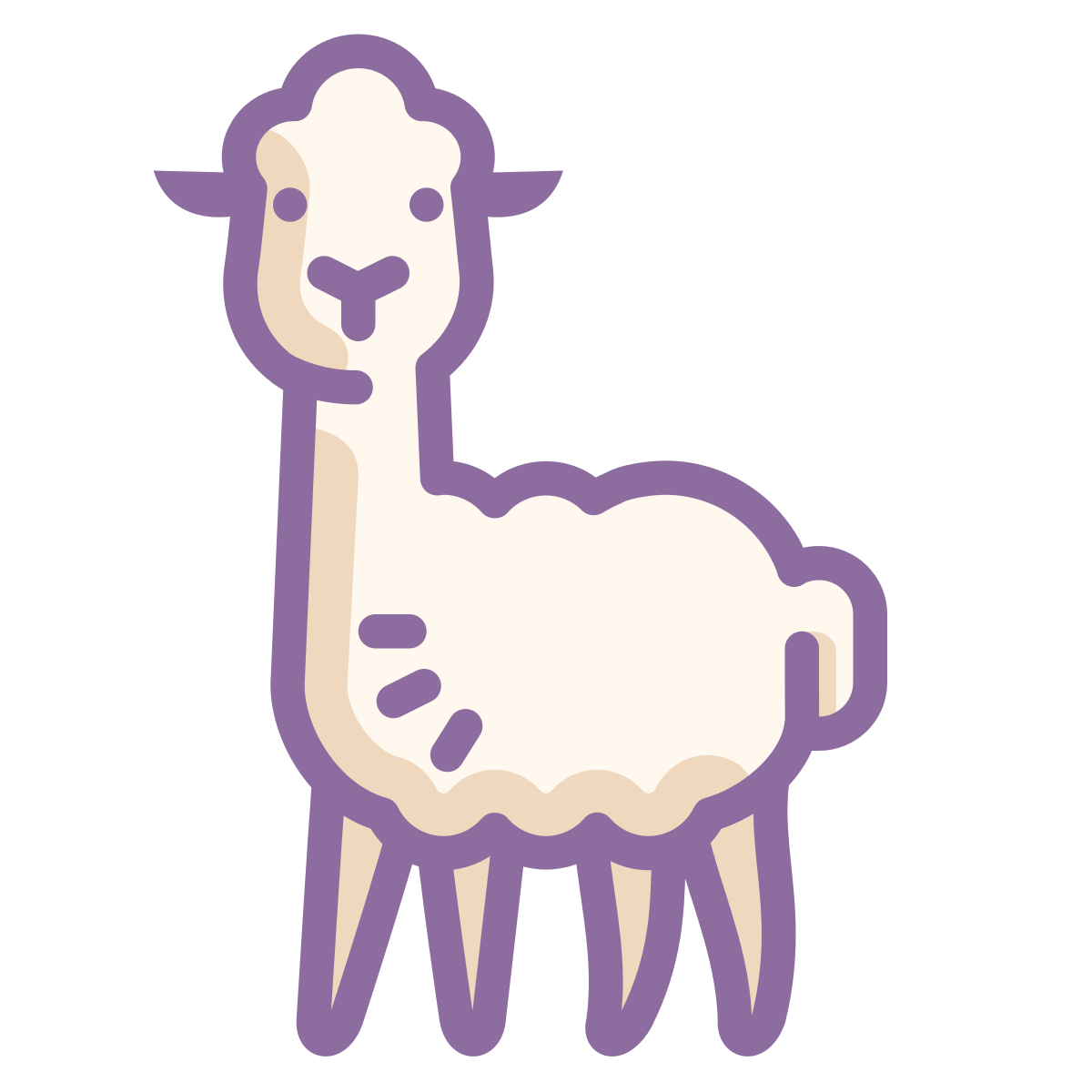 cute color style alpaca  v2 icon